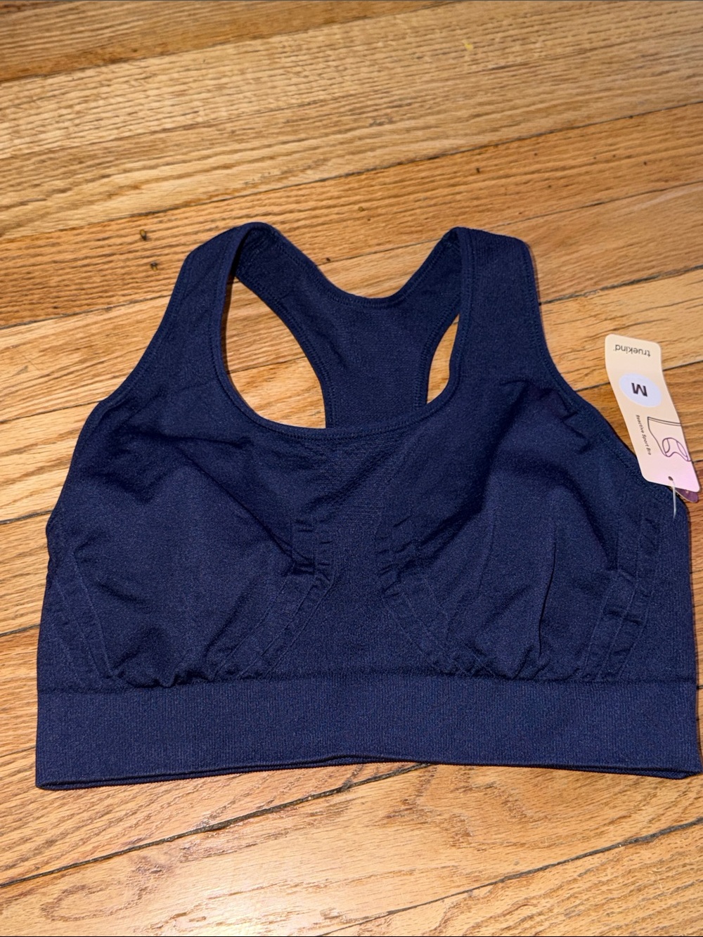 Truekind Seamless Racerback Sports Bra medium comfy black
